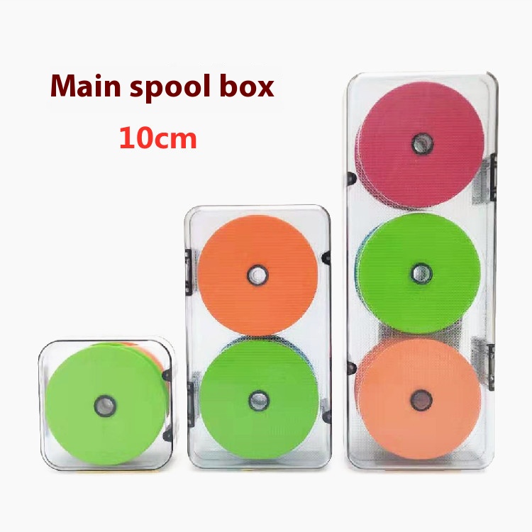 Fishing Line Box - 10 センチメートル EVA フォーム巻取りプレート釣り糸収納スプールフライフィッシング機器収納ボックス付き釣りツールを保存する