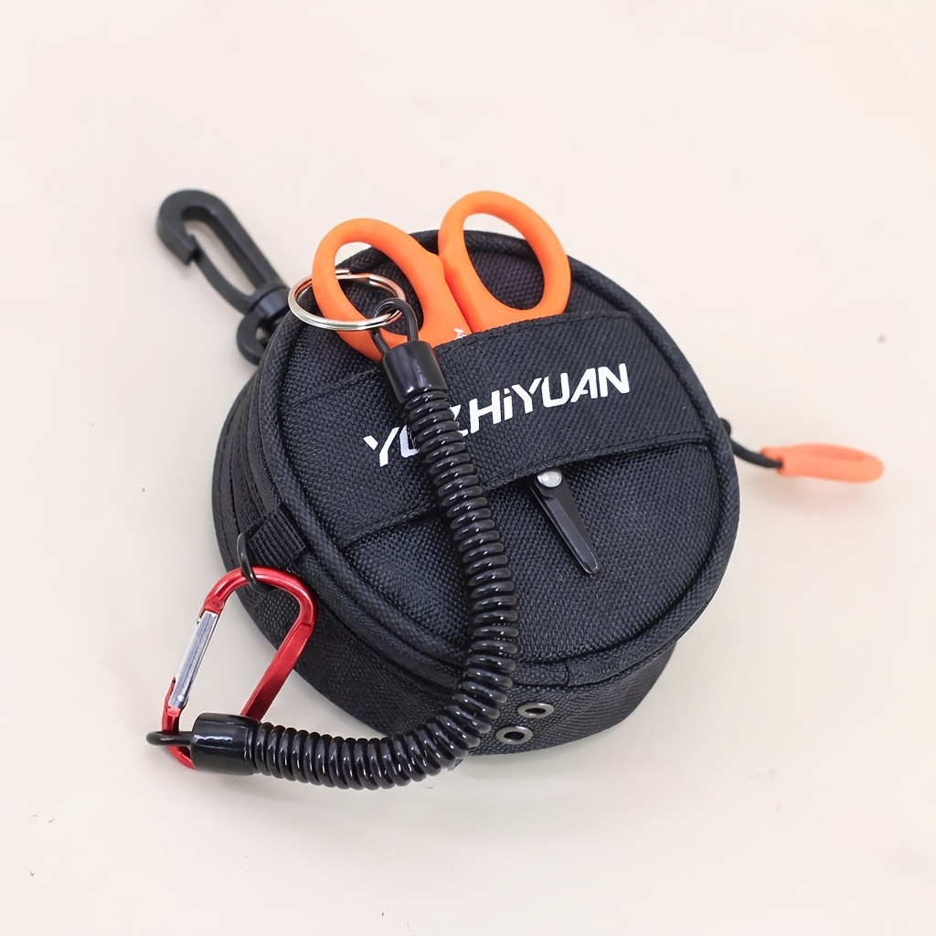 Fishing Line Spool - 携帯用釣り糸収納バッグ、糸出口とカラビナ付きスプール保護ケース、釣りアクセサリー