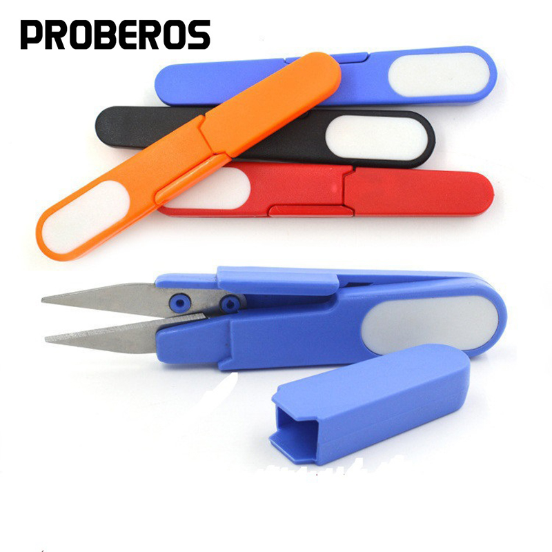U 字型ミニ釣りはさみキャップ付きステンレス鋼ハンドルプライ - Fishing Line Cutter のレビューと価格