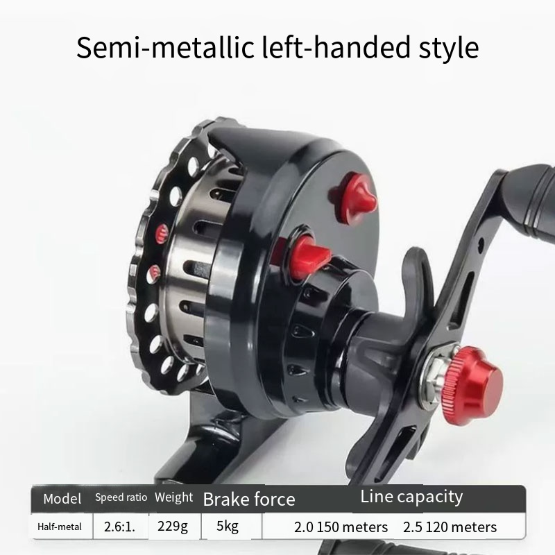 金属製ラフト釣りリール ギア比2.6:1 左/右ハンドル ア - Ice Fishing Line のレビューと価格